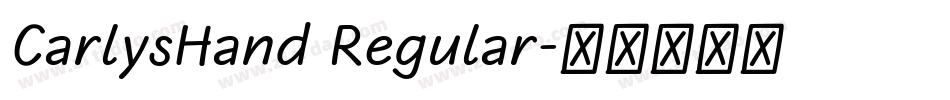 CarlysHand Regular字体转换